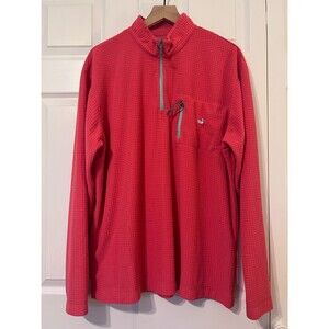 Southern Marsh Men's 1/4 Zip Fleece Pullover Pink Size XL (tag faded) *READ*
